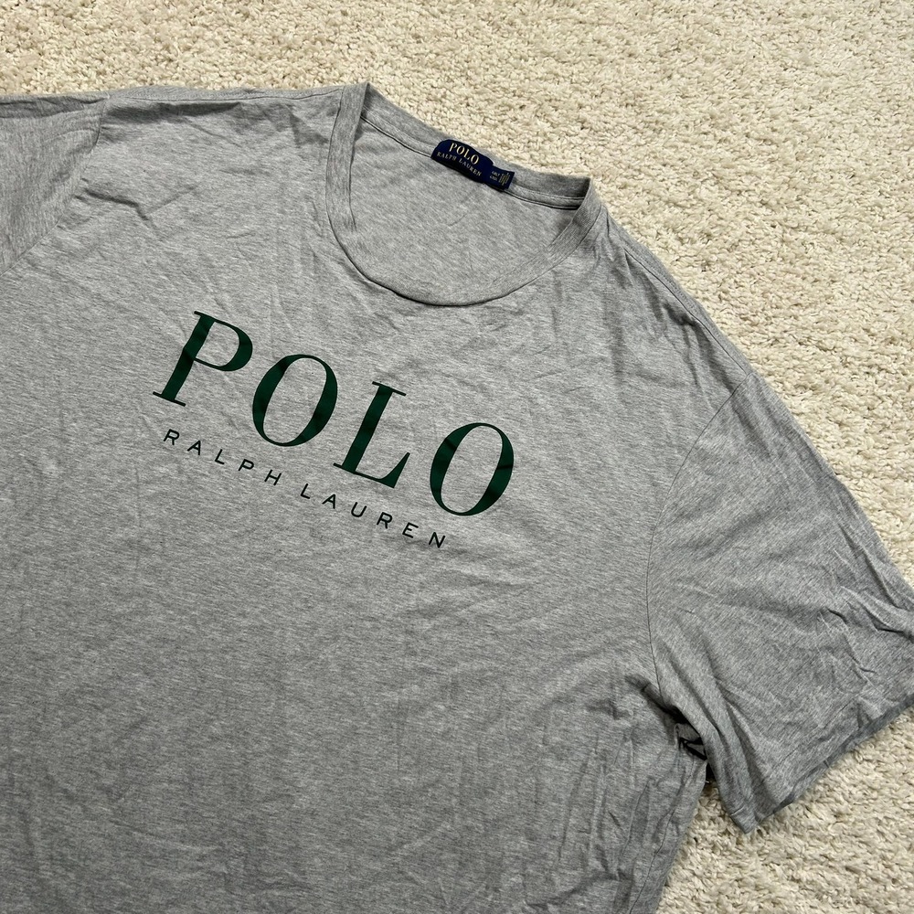 Polo Ralph Lauren T-Shirt 4XLT Tall Gray Short Sleeve Graphic Logo Spellout
